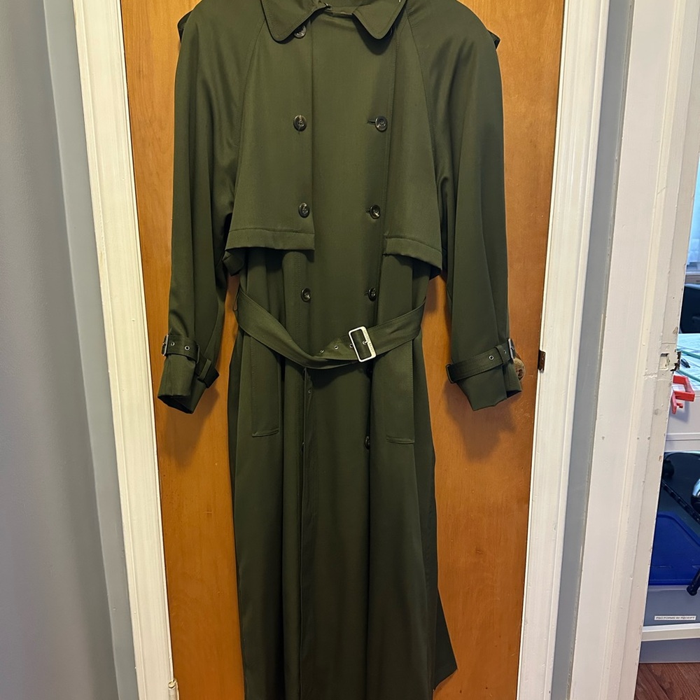 Harve Benard Women’s Dark Green trench coat w/ removable lining